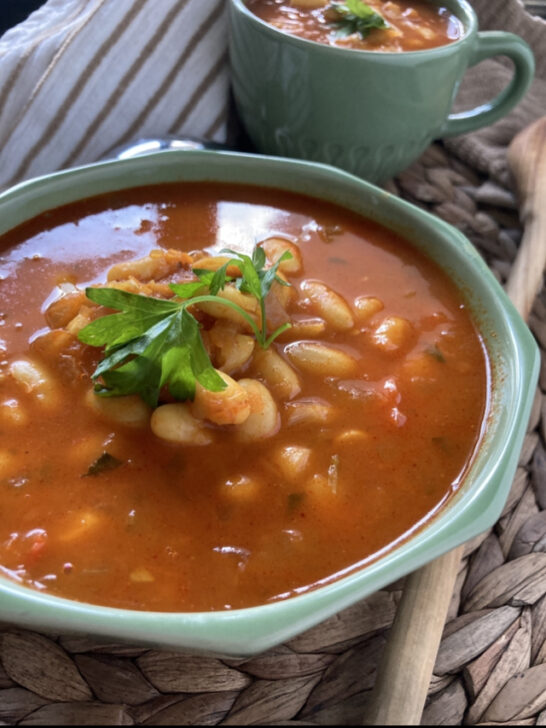Hearty White Kidney (Cannallini) Bean Soup – Vegan