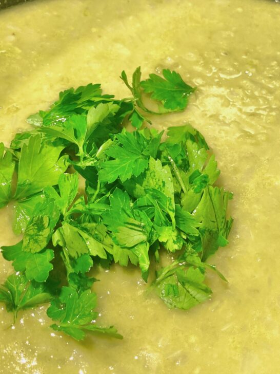 Pureed Split Pea Soup with Carrots, Vegetarian