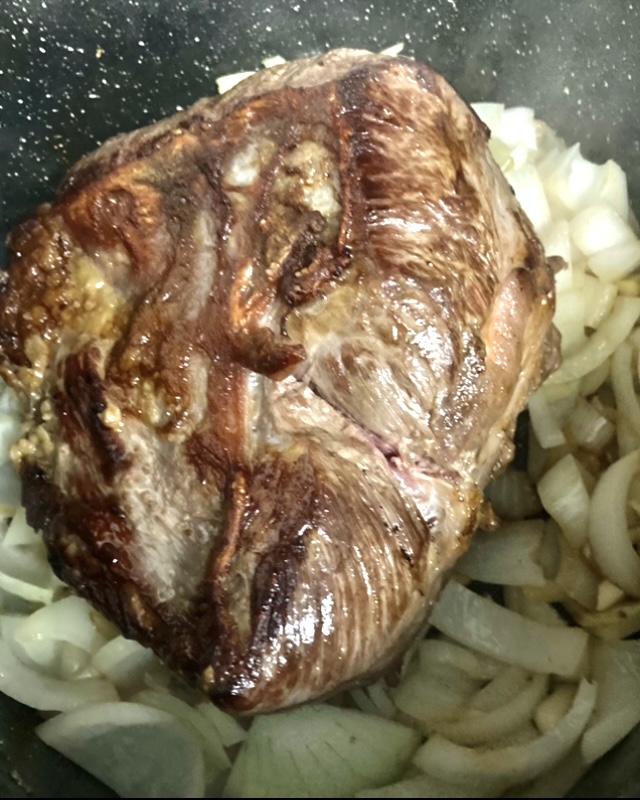 steak recipes - blade after 2 hour cook, before adding potatoes and sauce
