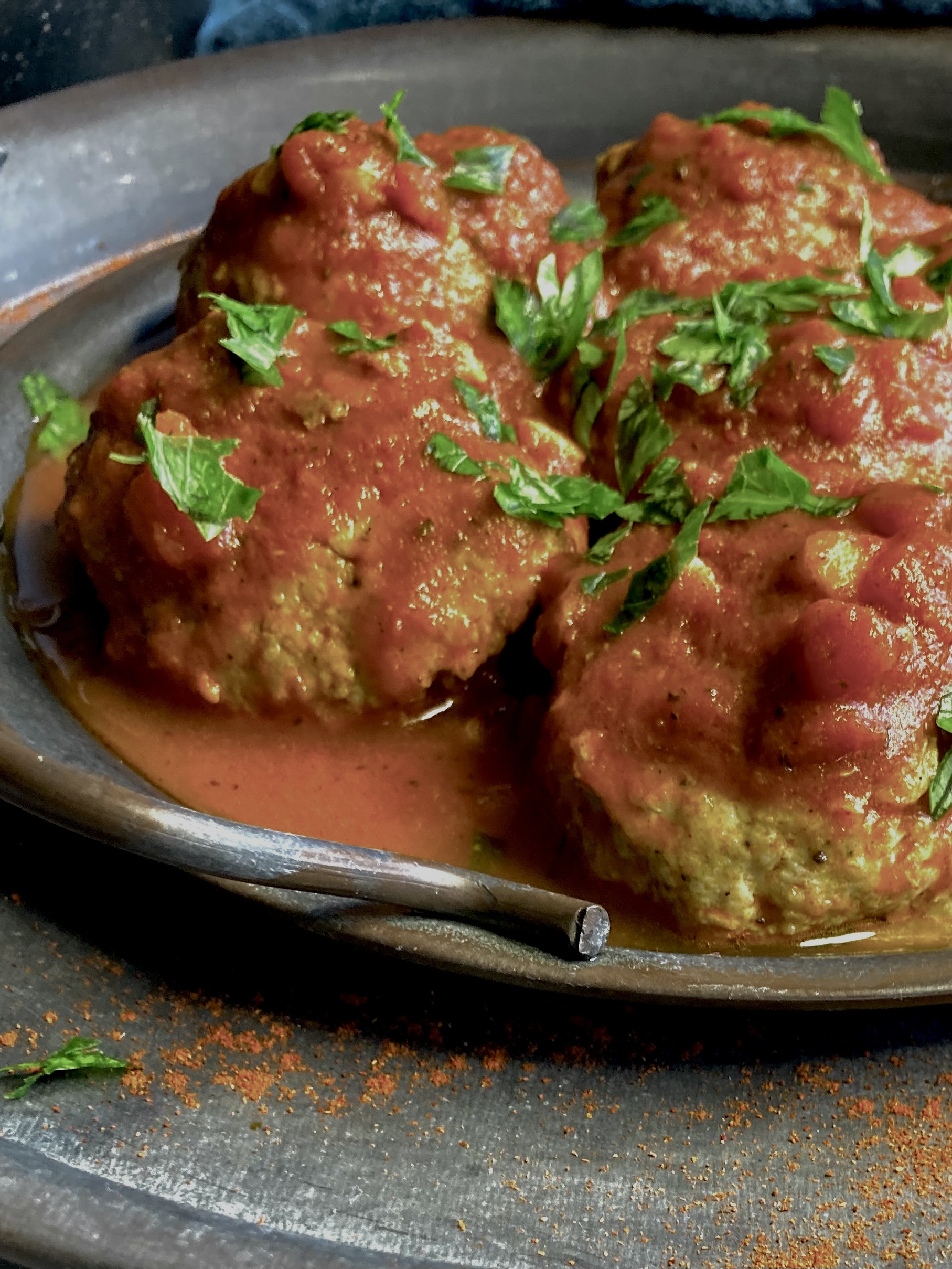 Mediterranean Gluten-Free Chicken Recipe in a Tad Spicy Tomato Sauce