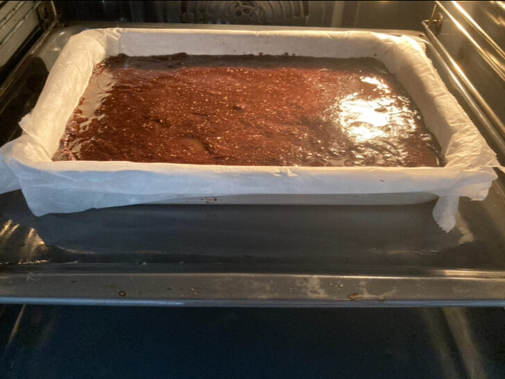 baking brownies