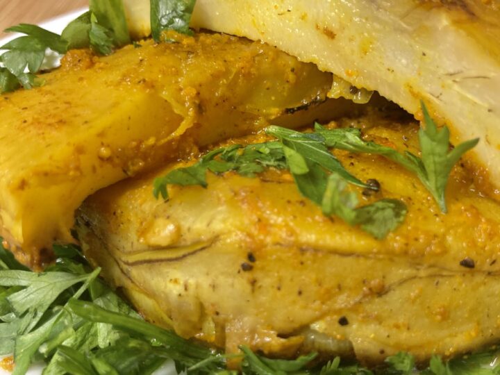 Pan-seared Artichokes bottoms in in turmeric