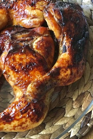oven roast chicken legs and thighs in date syrup